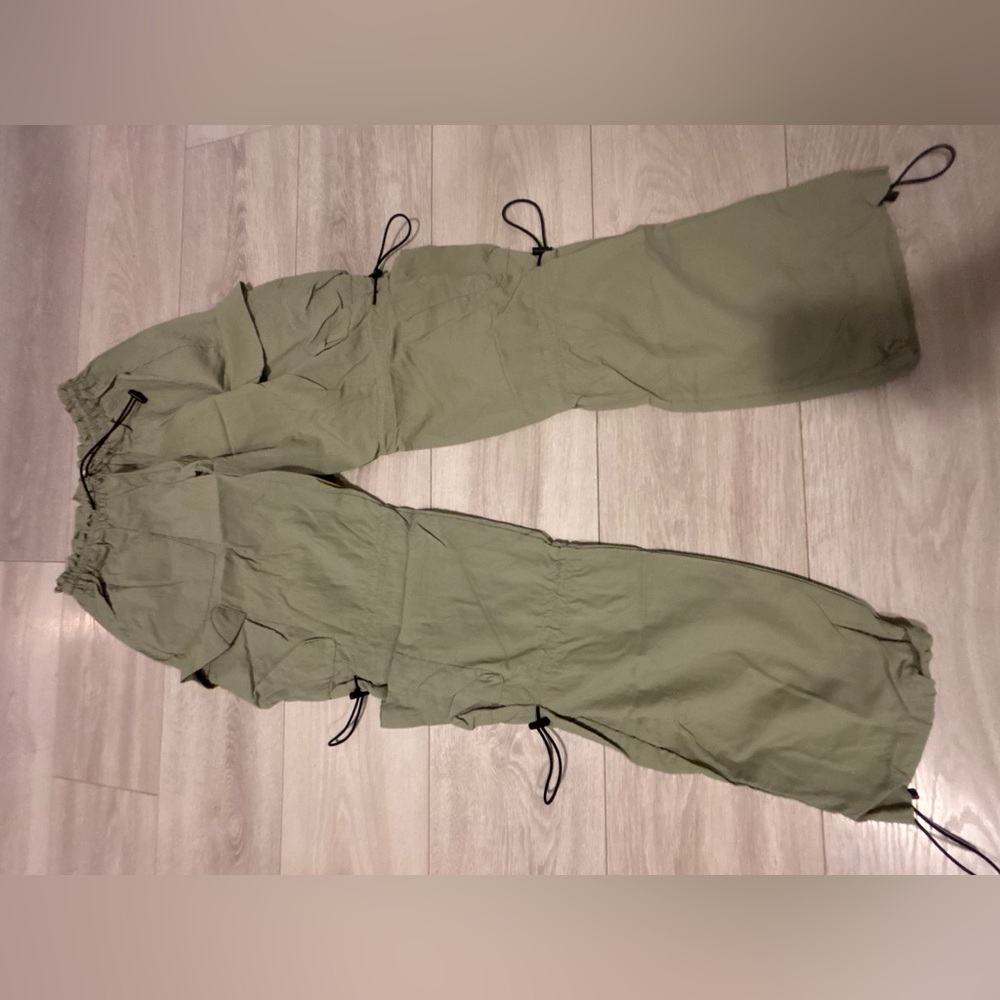 Garage Olive Green Cargo Jogger Pants